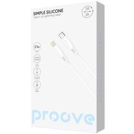Кабель Proove Simple Silicone Type-C to Lightning 27W (1m) white 000012072 фото