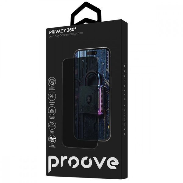 Захисне скло Proove Privacy 360 Installation Box iPhone 14 Pro/15/16 black 000012675 фото