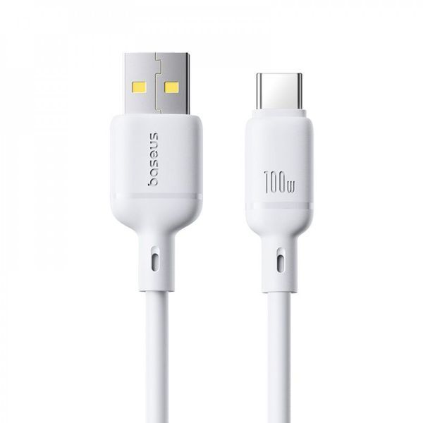Кабель Baseus Silky Series Fast Charging Type-C 100W (1m) white 000011949 фото