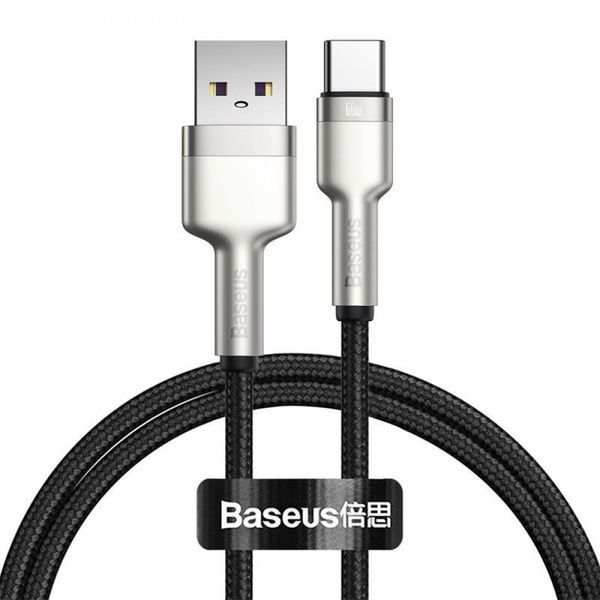 Кабель Baseus Cafule Metal Data Type-C 66W (1m) black 000011863 фото