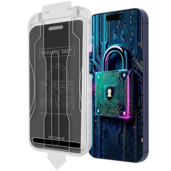 Захисне скло Proove Privacy 360 Installation Box iPhone 14 Pro/15/16 black 000012675 фото