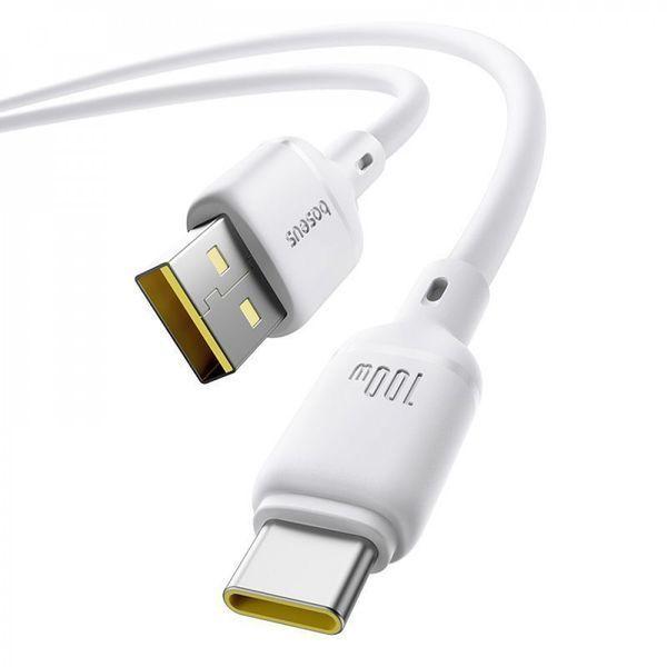Кабель Baseus Silky Series Fast Charging Type-C 100W (1m) white 000011949 фото