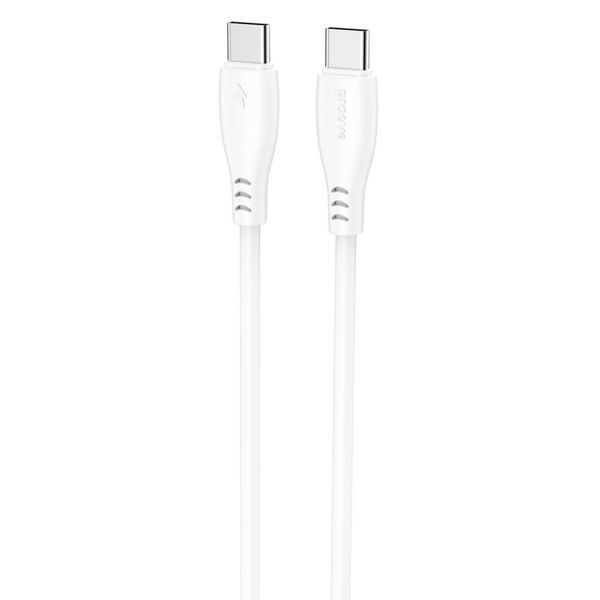 Кабель Proove Simple Silicone Type-C to Type-C 60W (1m) white 000012073 фото