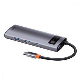 USB-Хаб Baseus Metal Gleam Series 5-in-1 Type-C gray 000011824 фото