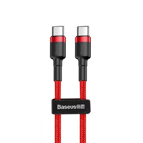Кабель Baseus Cafule Type-C to Type-C PD 2.0 60W (1m) red 000016337 фото