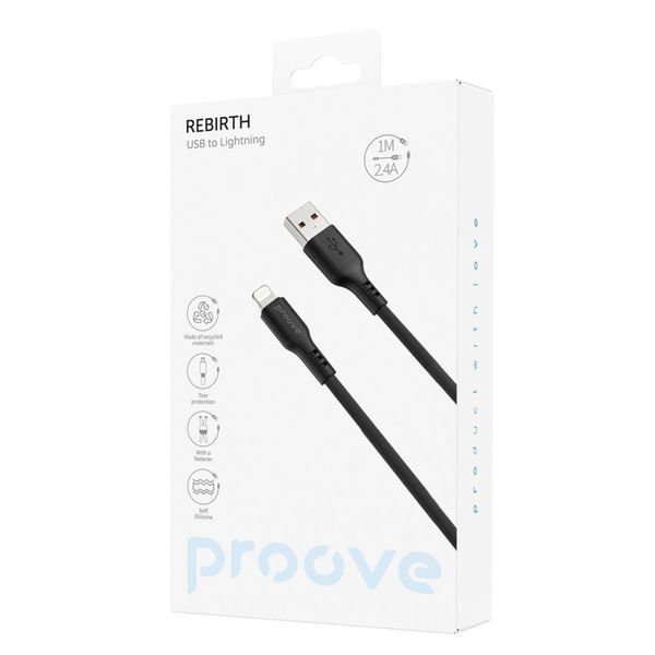 Кабель Proove Rebirth USB to Lightning 2.4A (1m) green 000012064 фото