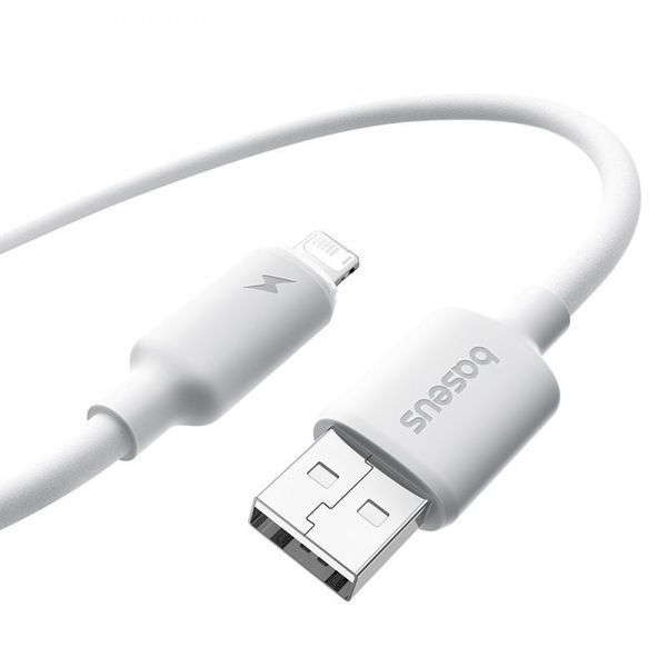 Кабель Baseus Foamed Silicone Fast Charging Lightning 2.4A (1m) black 000016495 фото