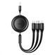 Кабель Baseus Bright Mirror 2 Series 3-in-1 (Micro USB+Lightning+Type-C) 3.5A (1.1m) black 000016489 фото 1