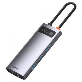 USB-Хаб Baseus Metal Gleam Series 6-in-1 Type-C gray 000011825 фото