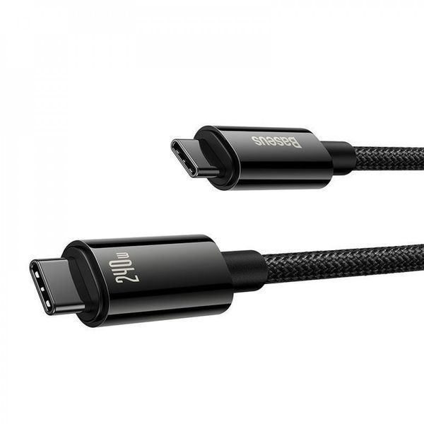 Кабель Baseus Tungsten Gold Fast Charging Type-C to Type-C 240W (1m) black 000016384 фото
