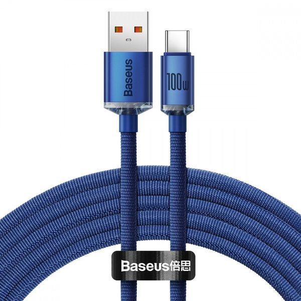 Кабель Baseus Crystal Shine Series Fast Charging Type-C 100W (2m) blue 000011902 фото