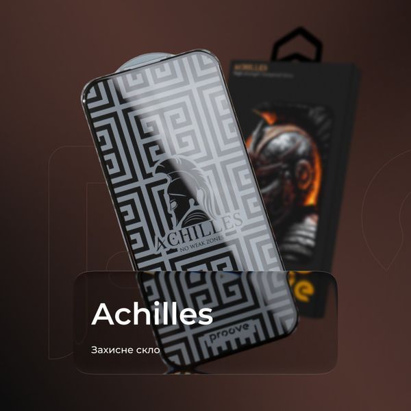 Захисне скло Proove Achilles iPhone 14 Pro Max/15 Plus/16 Plus black 000012597 фото