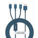 Кабель Baseus Superior Series Fast Charging 3-in-1 (Micro USB+Lightning+Type-C) 3.5A (1.5m) blue 000011959 фото 1