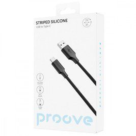 Кабель Proove Striped Silicone USB to Type-C (1m) white 000012103 фото
