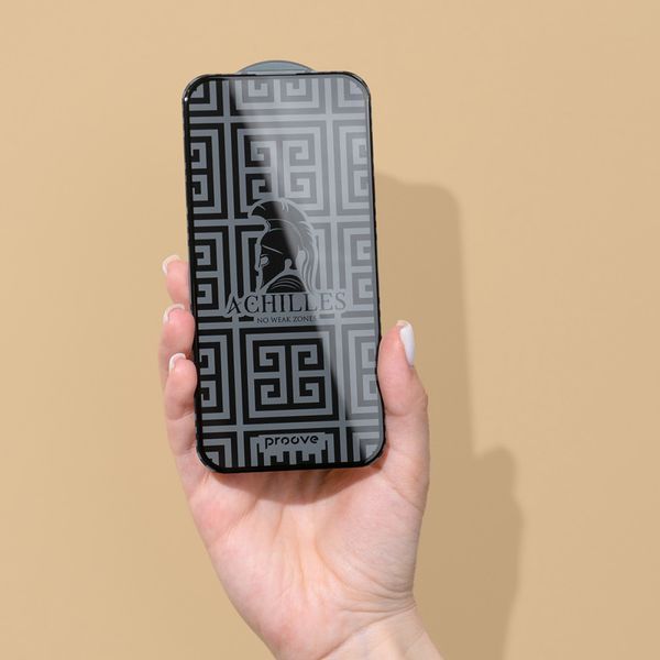 Захисне скло Proove Achilles iPhone 13/13 Pro/14/16e/17e black 000012596 фото
