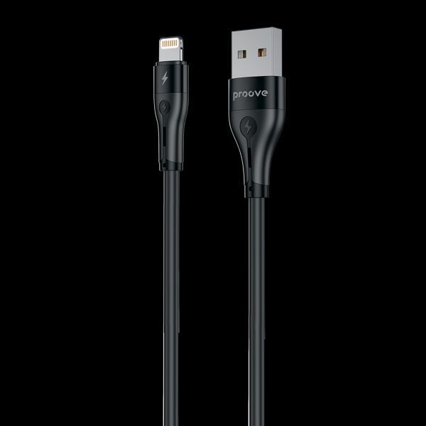 Кабель Proove Soft Silicone USB to Lightning 2.4A (1m) black 000012089 фото