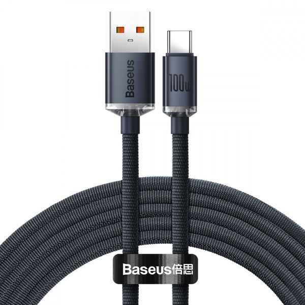Кабель Baseus Crystal Shine Series Fast Charging Type-C 100W (2m) black 000011901 фото