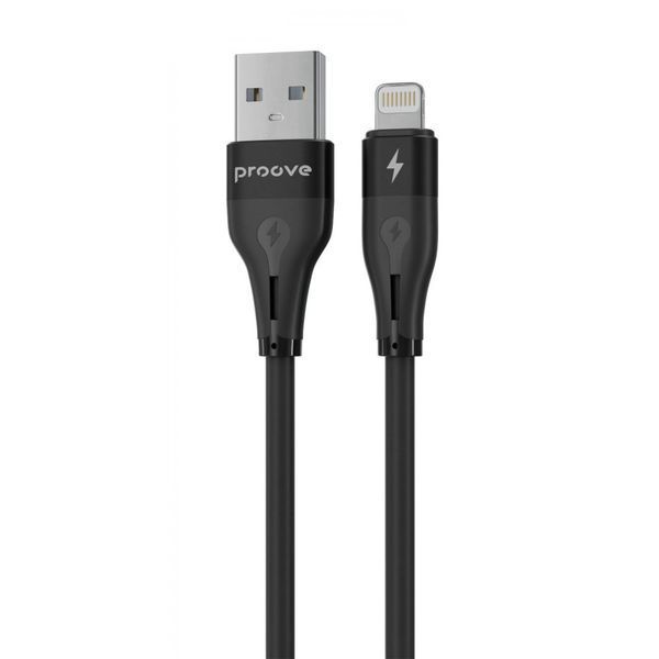 Кабель Proove Soft Silicone USB to Lightning 2.4A (1m) black 000012089 фото
