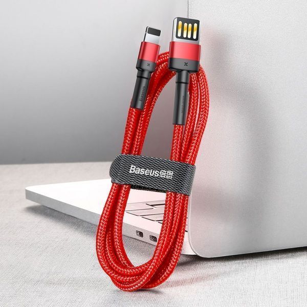 Кабель Baseus Cafule Lightning Special Edition 2.4A (1m) red/black 000011861 фото