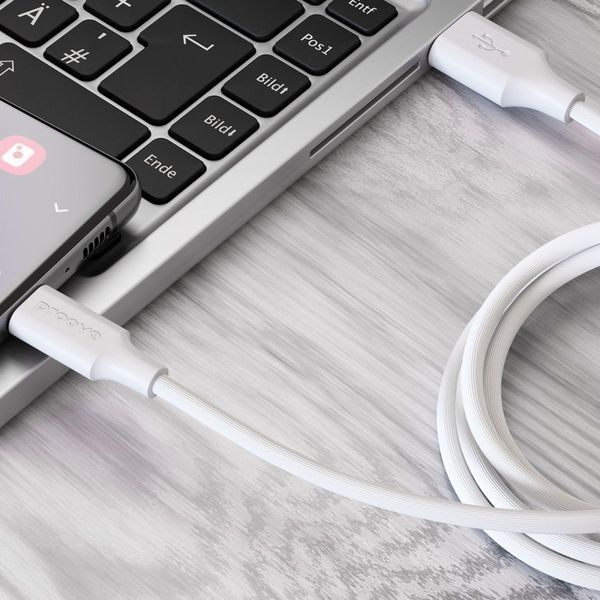 Кабель Proove Striped Silicone USB to Type-C (1m) black 000012102 фото