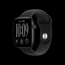 Apple Watch Series 12 GPS 46mm Black Aluminum Case with Black Sport Band - M/L (MJEJ4) 000019771 фото