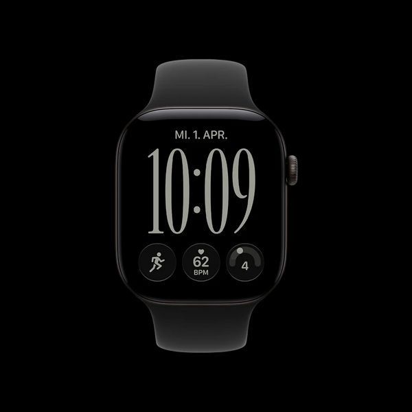 Apple Watch Series 12 GPS 46mm Black Aluminum Case with Black Sport Band - M/L (MJEJ4) 000019771 фото