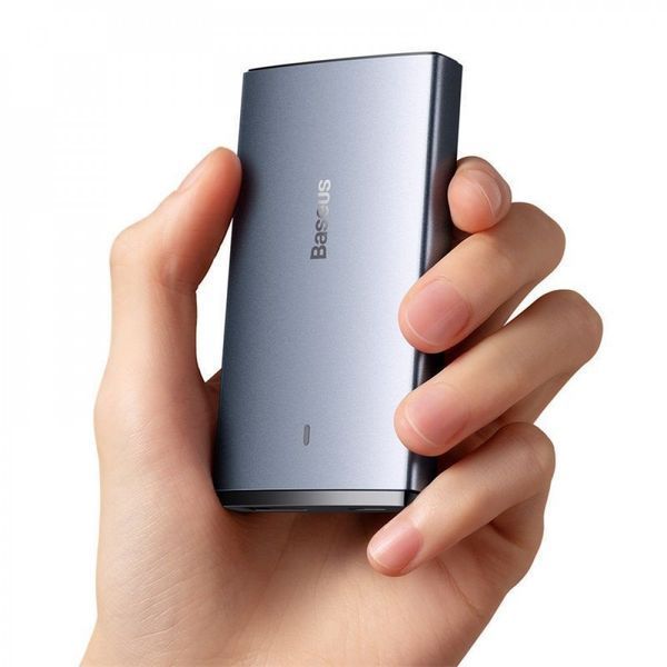 МЗП Baseus GaN5 Pro Ultra-Slim 65W (Type-C + USB) + Кабель Type-C to Type-C 100W (1м) gray 000012192 фото