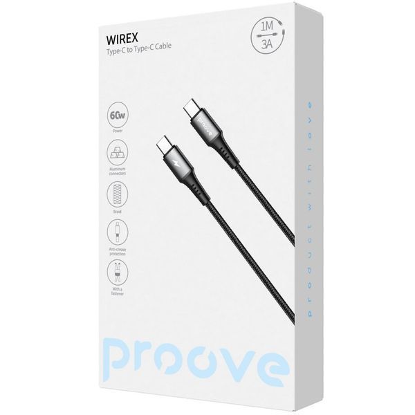 Кабель Proove WireX Type-C to Type-C 60W (1m) white 000012110 фото