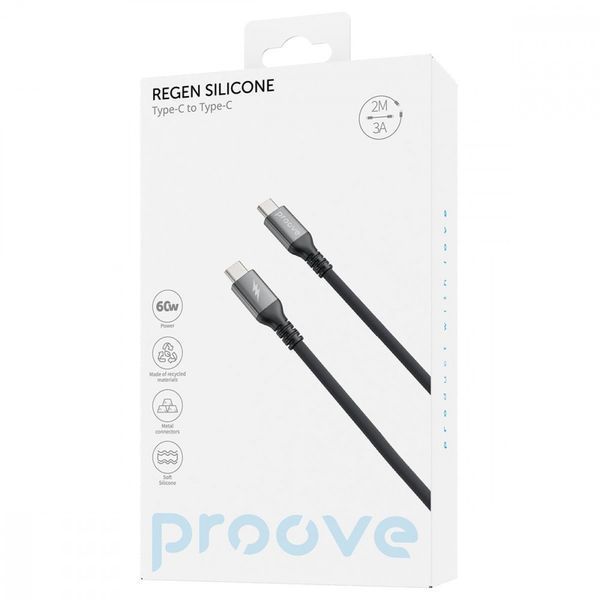 Кабель Proove ReGen Silicone Type-C to Type-C 60W (2m) white 000012051 фото
