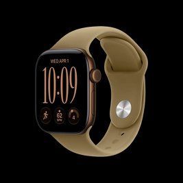 Apple Watch Series 12 GPS 46mm Dark Bronze Aluminum Case with Olive Sport Band - M/L (MJEL4) 000019773 фото
