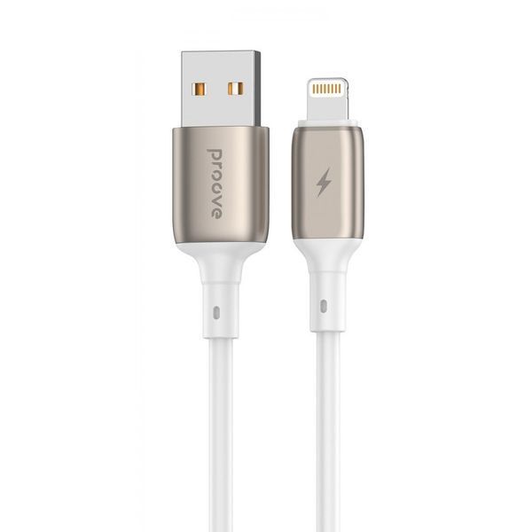Кабель Proove Flex Metal USB to Lightning 2.4A (1m) white 000012012 фото