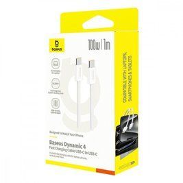 Кабель Baseus Dynamic 4 Fast Charging Type-C to Type-C 100W (1m) white 000016347 фото