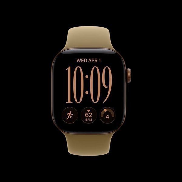 Apple Watch Series 12 GPS 46mm Dark Bronze Aluminum Case with Olive Sport Band - S/M (MJEM4) 000019774 фото