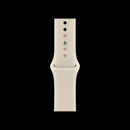 Apple Watch Series 12 GPS 46mm Light Gold Aluminum Case with Sand Sport Band - M/L (MJEN4) 000019775 фото