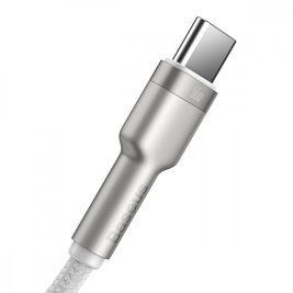 Кабель Baseus Cafule Metal Data Type-C 66W (2m) white 000011865 фото