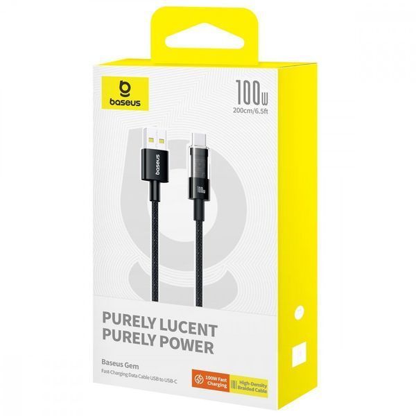 Кабель Baseus Gem Fast-Charging Data Cable Type-C 100W 2m white 000011924 фото