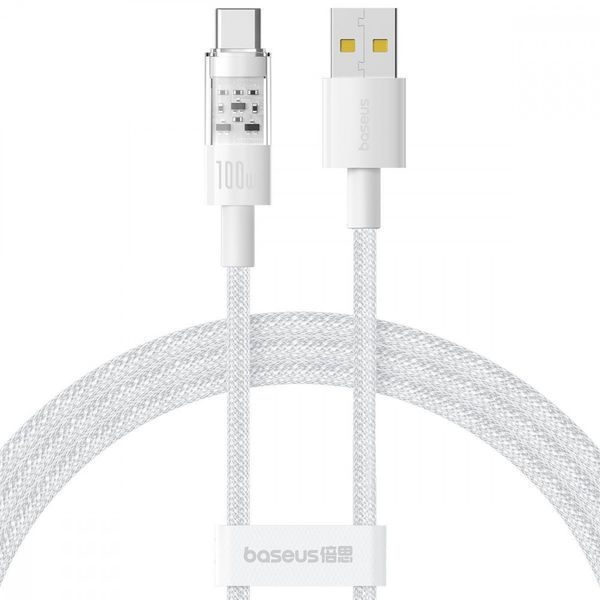 Кабель Baseus Gem Fast-Charging Data Cable Type-C 100W 2m white 000011924 фото
