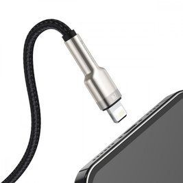 Кабель Baseus Cafule Metal Lightning 2.4A (0,25m) black 000011866 фото