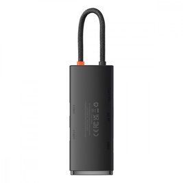 USB-Хаб Baseus Lite Series 6-in-1 (Type-C to HDMI + 2xUSB 3.0 + PD + SD/TF) black 000016320 фото