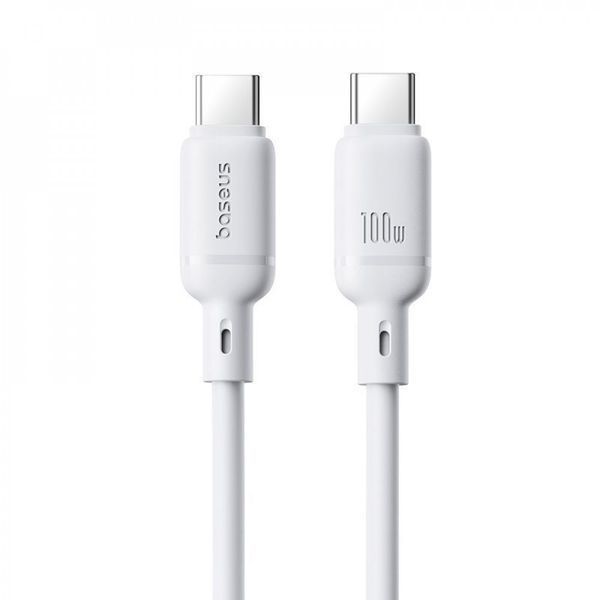 Кабель Baseus Silky Series Fast Charging Type-C to Type-C 100W (2m) white 000011957 фото