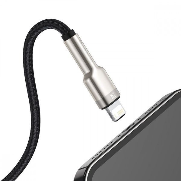 Кабель Baseus Cafule Metal Lightning 2.4A (0,25m) black 000011866 фото