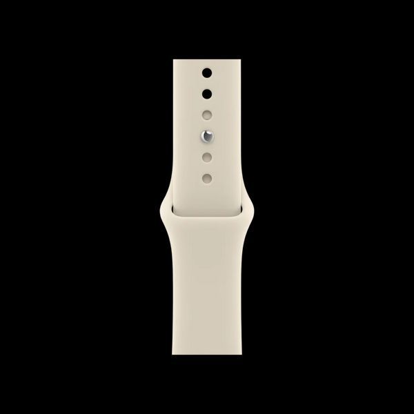 Apple Watch Series 12 GPS 46mm Light Gold Aluminum Case with Sand Sport Band - S/M (MJEP4) 000019776 фото