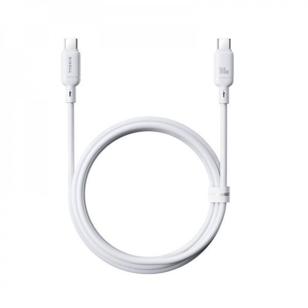 Кабель Baseus Silky Series Fast Charging Type-C to Type-C 100W (2m) white 000011957 фото