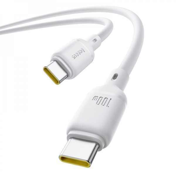 Кабель Baseus Silky Series Fast Charging Type-C to Type-C 100W (2m) white 000011957 фото