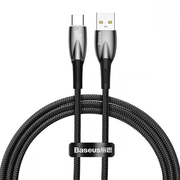 Кабель Baseus Glimmer Series Fast Charging Type-C 100W (1m) black 000011925 фото