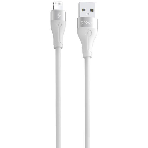 Кабель Proove Soft Silicone USB to Lightning 2.4A (1m) white 000012088 фото