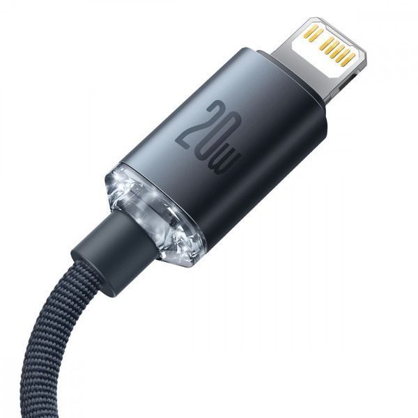 Кабель Baseus Crystal Shine Series Fast Charging Type-C to Lightning 20W (1.2m) purple 000011903 фото