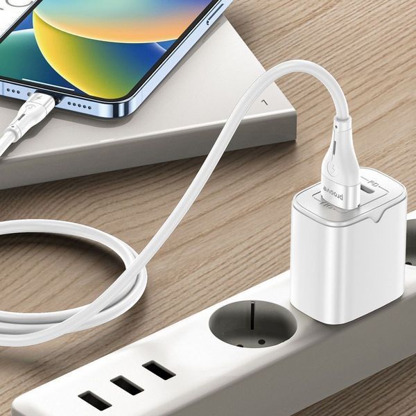 Кабель Proove Soft Silicone USB to Lightning 2.4A (1m) white 000012088 фото