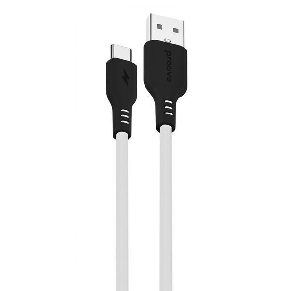 Кабель Proove Rebirth USB to Type-C 3A (1m) black/white 000012067 фото