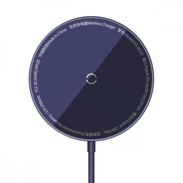 Бездротовий ЗП Baseus Simple Mini3 Magnetic Wireless Charger 15W purple 000012168 фото